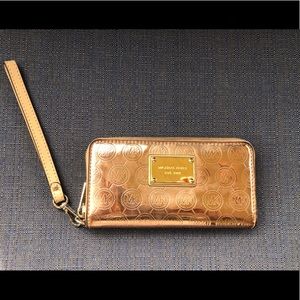 MK rose gold wallet!